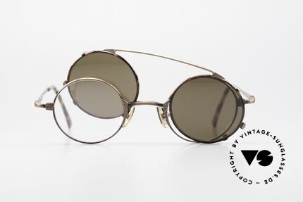 Freudenhaus Tori Kleine Runde Brille Clip On, KEINE Retromode, ein kostbares 90er Jahre Original!, Passend für Herren und Damen