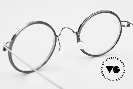 Lindberg Harley Air Titan Rim Runde Brille Damen & Herren, Fassung kann beliebig (optisch / Sonne) verglast werden, Passend für Herren und Damen