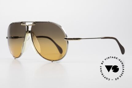 Cazal 901 Targa Design West Germany Piloten Brille, mit neuen Gläsern in braun/grau-organge, Passend für Herren und Damen