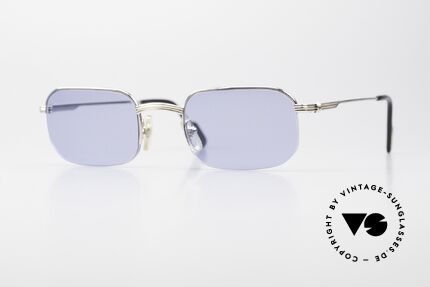 Cartier Broadway Halb Randlose Fassung Platin, eckige CARTIER Sonnenbrille in Größe 49/22, 135, Passend für Herren