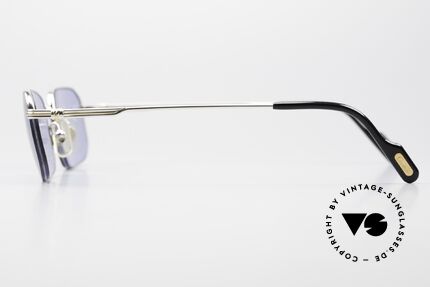 Cartier Broadway Halb Randlose Fassung Platin, KEINE RETRO Cartier Brille; ein Original von 1999, Passend für Herren