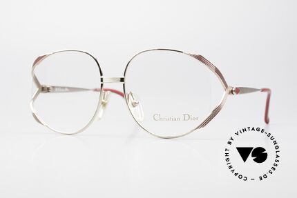 Christian Dior 2387 Damen Vintage Brille Rarität, auffällige Dior Designer-Brillenfassung von 1989, Passend für Damen