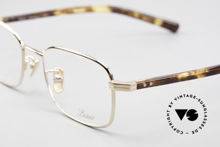 Lunor Prestige I A 02 Titanbrille Vergoldet Vollrand, Mod. IA02, GP: gold-plated, Gr. 50-19, 140mm Bügel, Passend für Herren