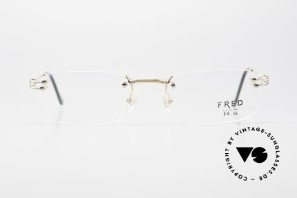 Fred Orcade Eckige Randlos Brille Segler, marines Design (charakteristisch Fred) in Top-Qualität, Passend für Herren