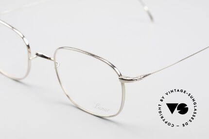 Lunor Advantage 423 GP Eckige Titan Fassung Vergoldet, Unisex Modell Advantage 423 in Größe 50-22, 140, Passend für Herren und Damen