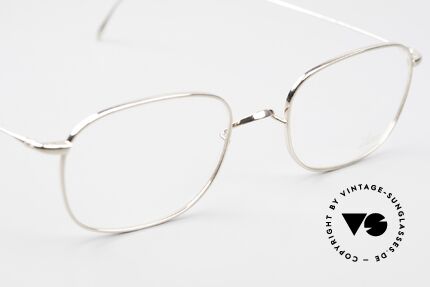 Lunor Advantage 423 GP Eckige Titan Fassung Vergoldet, natürlich ungetragen und mit orig. Etui von Lunor, Passend für Herren und Damen
