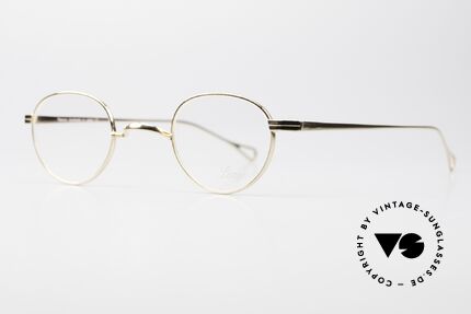 Lunor T2-E-MT GP Runde Titan Fassung Vergoldet, GP = gold-plated (glänzend vergoldet); mit W-Steg, Passend für Herren und Damen