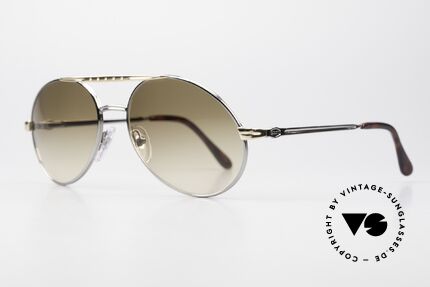 Bugatti 02926 Herren Sonnenbrille 80er Large, sehr luxuriöse Lackierung (platin mit goldener Brücke), Passend für Herren