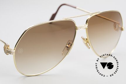 Cartier Grand Pavage Juwelen Sonnenbrille 18kt Gold, Basis-Preis in 1980ern: 25.300 DM (Goldpreis abhängig), Passend für Herren