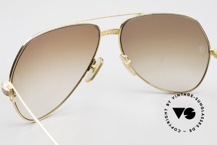 Cartier Grand Pavage Juwelen Sonnenbrille 18kt Gold, Größe: large, Passend für Herren