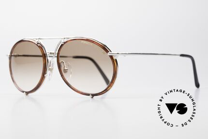 Porsche 5661 Echte 90er Sonnenbrille Rund, hoher Tragekomfort & Top-Qualität (100% UV Schutz), Passend für Herren und Damen