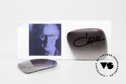 Cazal 607 Lens Sonnengläser Mit Cari Booklet, Gläser in grau-Verlauf mit goldenem CAZAL LOGO, Passend für Herren