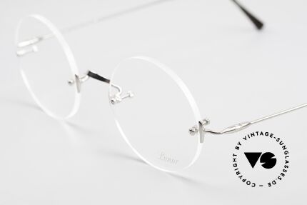 Lunor Classic Round PP Die Randlose Steve Jobs Brille, Größe: small, Passend für Herren und Damen