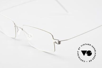 Lindberg Flemming Air Titan Rim Eckige Titaniumbrille Unisex, extrem stabile Fassung, flexibel & elastisch, und nur 3g, Passend für Herren und Damen