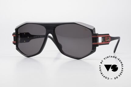 Cazal 163 Legends Hip Hop Kultbrille, Cazal 163 Sonnenbrille in mattschwarz / rot, Gr. 59/12, Passend für Herren