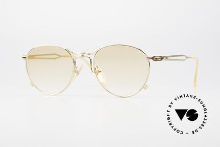 Jean Paul Gaultier 55-2177 Vergoldete Sonnenbrille 90er, außergewöhnliche vintage J.P.G Designersonnenbrille, Passend für Herren und Damen