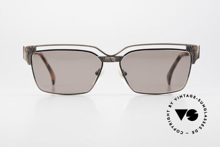 Alain Mikli 5665 / 010 Markante Vintage Brille Titanium, absoluter Design-Klassiker der späten 80er Jahre, Passend für Herren und Damen