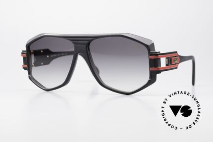 Cazal 163 Hip Hop Kultsonnenbrille, Cazal 163 Sonnenbrille in mattschwarz / rot, Gr. 59/12, Passend für Herren