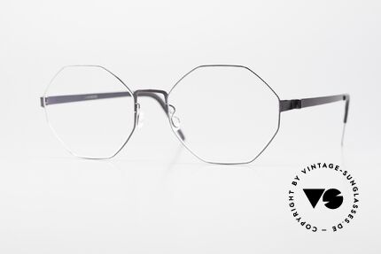 Lindberg 9609 Strip Titanium Achteckige Titanium Brille, achteckige LINDBERG Strip Titanium Brillenfassung, Passend für Herren und Damen