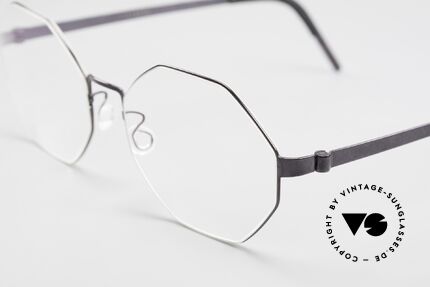 Lindberg 9609 Strip Titanium Achteckige Titanium Brille, stilvolle Damenbrille oder Herrenbrille gleichermaßen, Passend für Herren und Damen