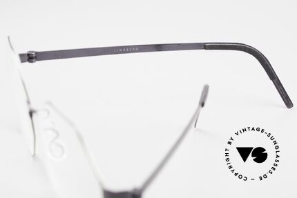 Lindberg 9609 Strip Titanium Achteckige Titanium Brille, die Fassung kann natürlich beliebig verglast werden, Passend für Herren und Damen