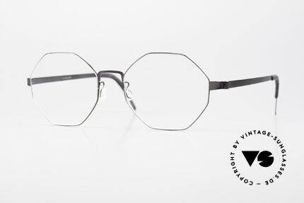 Lindberg 9609 Strip Titanium Damenbrille Herrenbrille 8eck, achteckige LINDBERG Strip Titanium Designer-Brille, Passend für Herren und Damen
