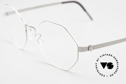 Lindberg 9609 Strip Titanium Achteckige Brille Titanium, stilvolle Damenbrille oder Herrenbrille gleichermaßen, Passend für Herren und Damen