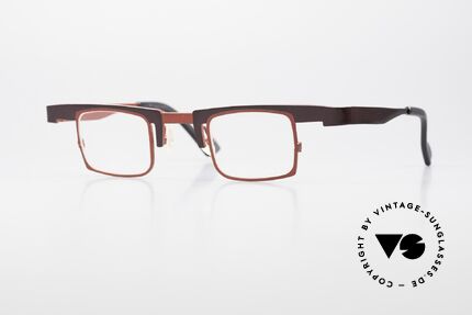 Theo Belgium Bo Eckige Designerbrille Titanium Details