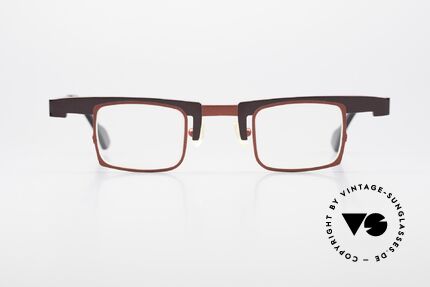 Theo Belgium Bo Eckige Designerbrille Titanium, genaue Bezeichnung: Theo BO, Belgium, color 311, Passend für Herren und Damen