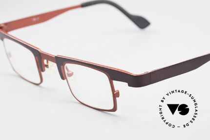 Theo Belgium Bo Eckige Designerbrille Titanium, enorm hochwertig produziert (Pure Titan Fassung), Passend für Herren und Damen
