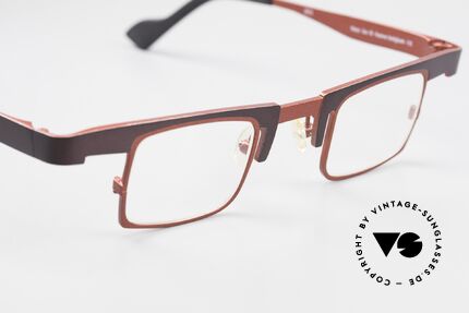 Theo Belgium Bo Eckige Designerbrille Titanium, ungetragen (wie alle unsere vintage THEO Brillen), Passend für Herren und Damen