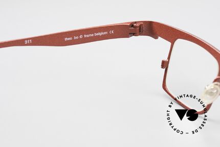Theo Belgium Bo Eckige Designerbrille Titanium, die Demogläser sollten entsprechend ersetzt werden, Passend für Herren und Damen