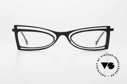 Theo Belgium Eye-Witness KC Damenbrille Pure Titanium, zauberhafte Damenbrille in klassischem Schwarz; col. 5, Passend für Damen