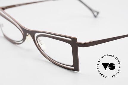 Theo Belgium Eye-Witness KC Damen Designerbrille Titan, ungetragenes Theo-Einzelstück (inkl. orig. Theo Etui), Passend für Damen