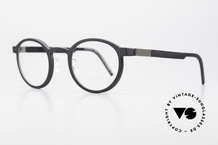 Lindberg 1014 Acetanium Runde Designer Brille Panto, Mod. 1014 in Gr. 48/24: Acetat & Titanium Kombination, Passend für Herren und Damen