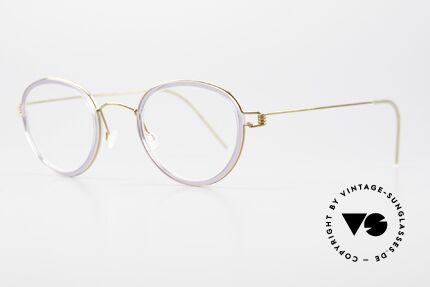 Lindberg Jackie 42 Air Titan Rim Damenbrille Panto Stil Small, markant veredelte Air Titanium Version mit Azetat-Rand, Passend für Damen