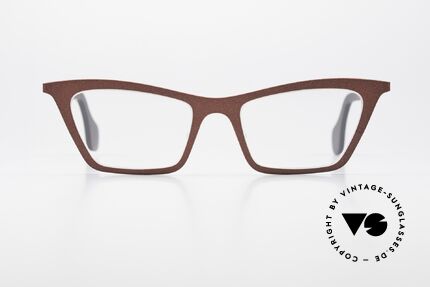 Theo Belgium Mille 26 Damenbrille Cateye Style Groß, Modell mille+26 in Farbe 763 (weinrot metallic), Passend für Damen