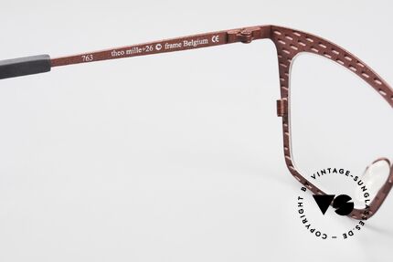 Theo Belgium Mille 26 Damenbrille Cateye Style Groß, 140mm breit = eher eine LARGE Größe für Damen, Passend für Damen