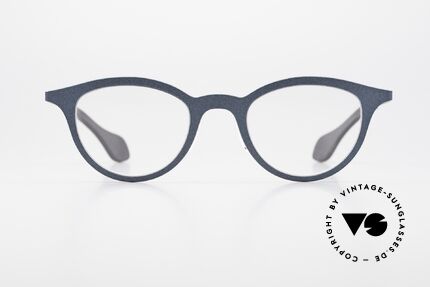 Theo Belgium Mille 21 Designer Damenbrille Rundlich, Modell mille+21 in col 764 (marineblau / navy blue), Passend für Damen