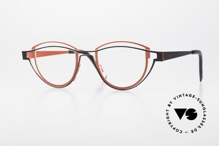 Theo Belgium Shape Designerbrille Damen Panto Stil, Theo Damenbrille aus der "Outlines" Kollektion, Passend für Damen