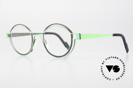 Theo Belgium Tracing Runde Designerbrille Unisex, eines tolles Designerstück und echter Hingucker, Passend für Herren und Damen