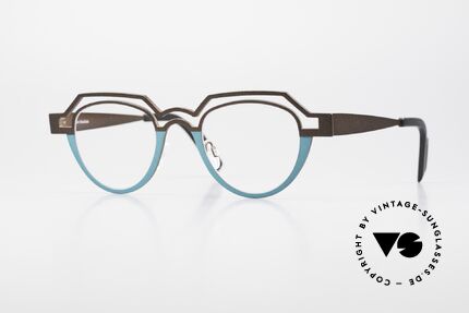 Theo Belgium Percé Panto Designerbrille Titanium, THEO Panto-Brille aus der "ARCHES" Kollektion, Passend für Herren und Damen