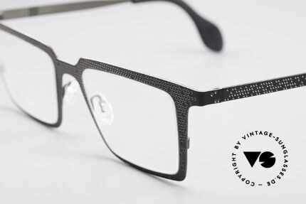 Theo Belgium Mille 63 Herrenbrille Eckig Markant L, das gepunktete Muster macht die Brille lebendig, Passend für Herren