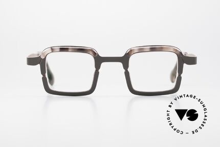 Theo Belgium Throwie Damenbrille Herrenbrille Eckig, edle Kombination aus Farbe, Form & Materialien, Passend für Herren und Damen