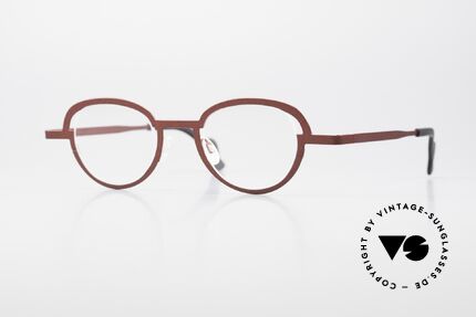 Theo Belgium Move Designerbrille Rund Metallic, THEO Unisex-Brille aus der "Shuffle" Kollektion, Passend für Herren und Damen