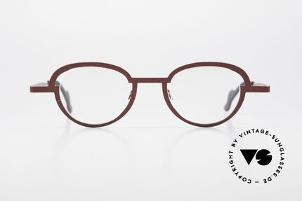 Theo Belgium Move Designerbrille Rund Metallic, die Gläser sind hier sehr originell eingefasst!, Passend für Herren und Damen
