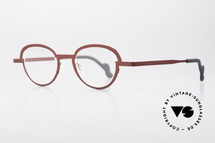 Theo Belgium Move Designerbrille Rund Metallic, eines tolles Designerstück und echter Hingucker, Passend für Herren und Damen