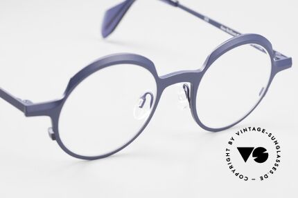 Theo Belgium Brilliant Runde Designerbrille Titan, ungetragen (wie alle unsere vintage Theo Brillen), Passend für Herren und Damen