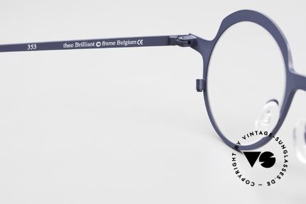 Theo Belgium Brilliant Runde Designerbrille Titan, das Modell kann natürlich beliebig verglast werden, Passend für Herren und Damen