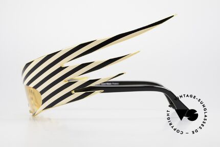 Alain Mikli 054104 PLUME 1980er Haute Couture Brille, eigens gemacht für die 'Haute Couture' Shows in Paris, Passend für Herren und Damen